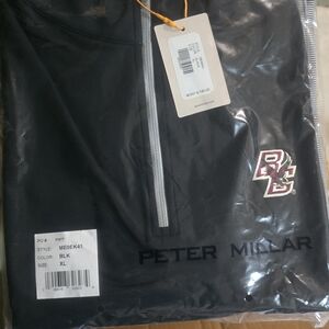 Peter Millar Boston College  Black Quarter-Zip Vest
